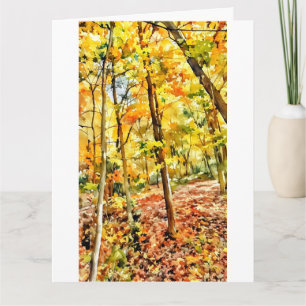 Scout Lake Park in Autumn Computer Watercolor Card