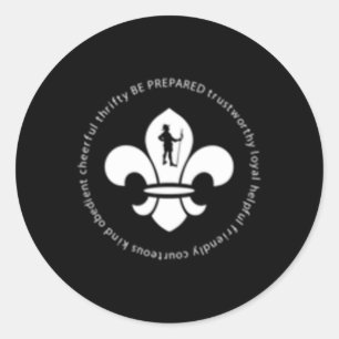 Scout Laws Emblem For Scouts For And Classic Round Sticker