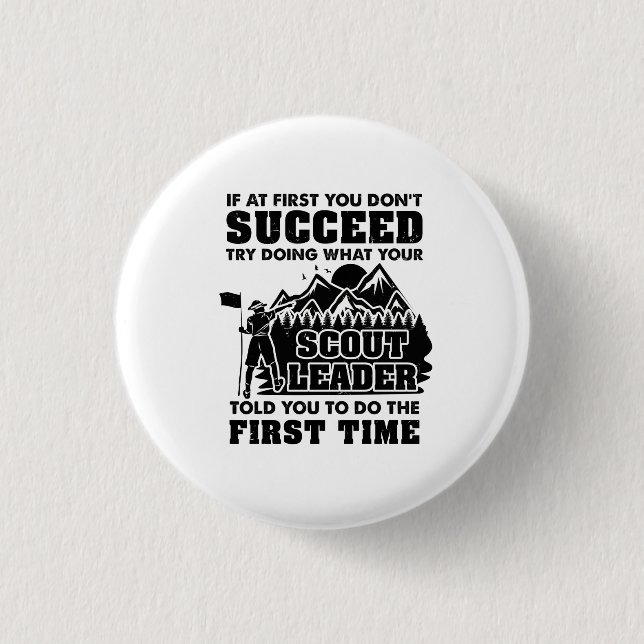 Scout Leader 1 Inch Round Button (Front)