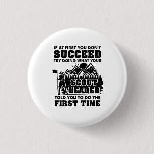 Scout Leader 1 Inch Round Button
