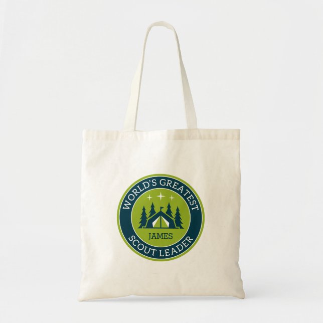 Scout Leader Personalised Tote Bag (Front)