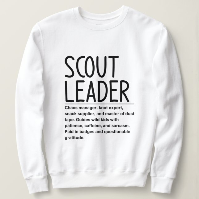 Scout leader sweatshirt (Design Front)