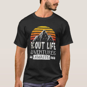 Scout Life Adventures Awaits Scouting Camping Tshi T-Shirt