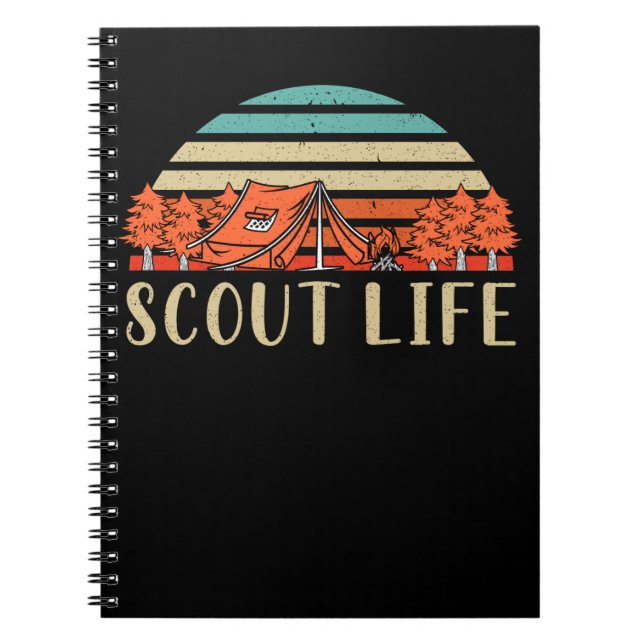 Scout Life Campfire Adventure Nature Lover Camper Notebook (Front)