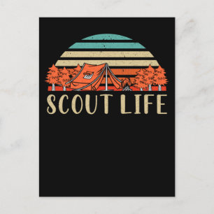 Scout Life Campfire Adventure Nature Lover Camper Postcard