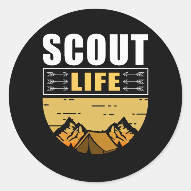 Scout Life | Camping Scouts Scouting Gift Classic Round Sticker (Front)