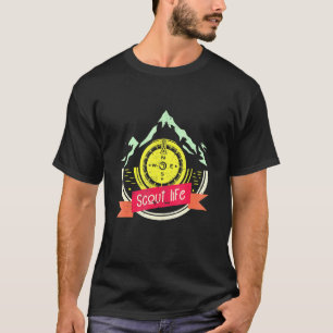 Scout Life Hiking Mountain Adventure Buddies Campi T-Shirt