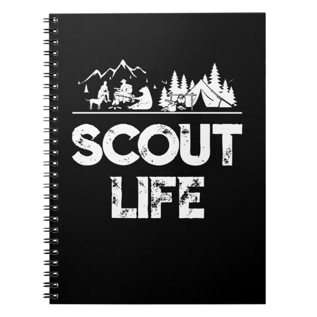 Scout Life Scouting Lovers Gifts Hiking Happy Camp Notebook (Front)