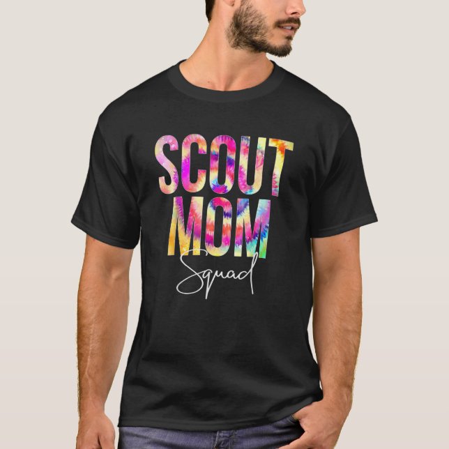 Scout Mom Squad Tie Dye Back To School Women Appre T-Shirt (Front)