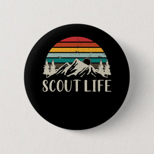 Scout Nature Forest Mountain Camper Adventure 2 Inch Round Button