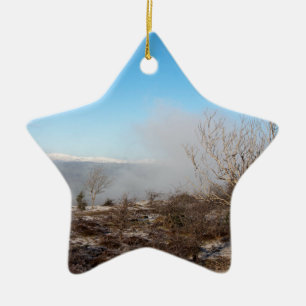 Scout Scar Cumbria England Holiday Card Poster Pho Ceramic Ornament