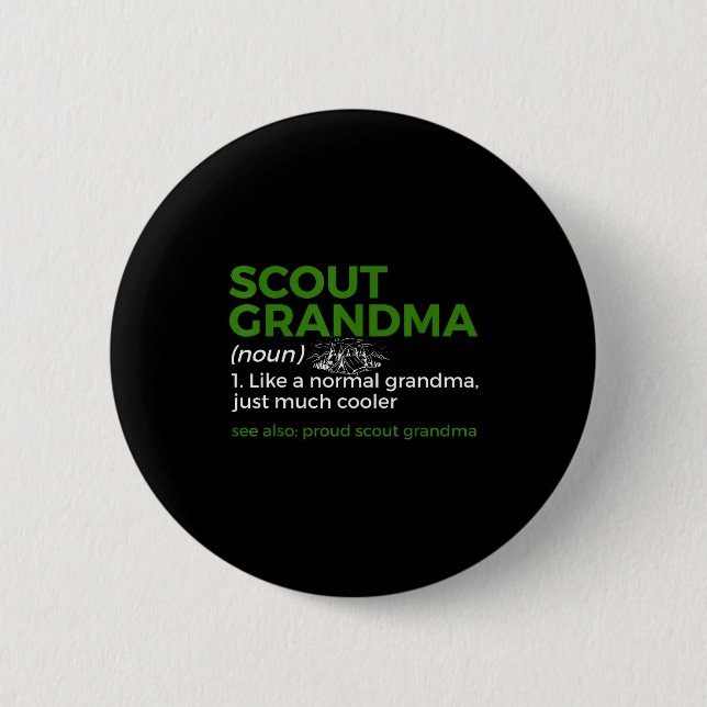 Scouting Funny Scout Grandma Definition Proud Scou 2 Inch Round Button (Front)