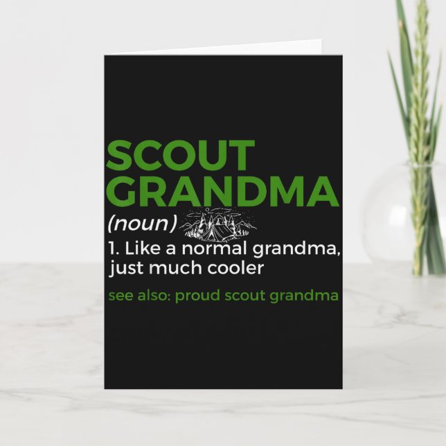 Scouting Funny Scout Grandma Definition Proud Scou Card (Front)
