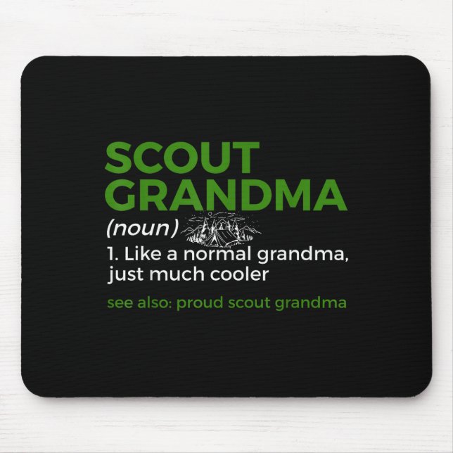 Scouting Funny Scout Grandma Definition Proud Scou Mouse Pad (Front)