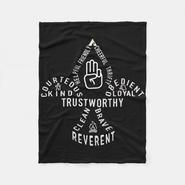 Scouting Law Scouting Outdoor  Fleece Blanket (Front)