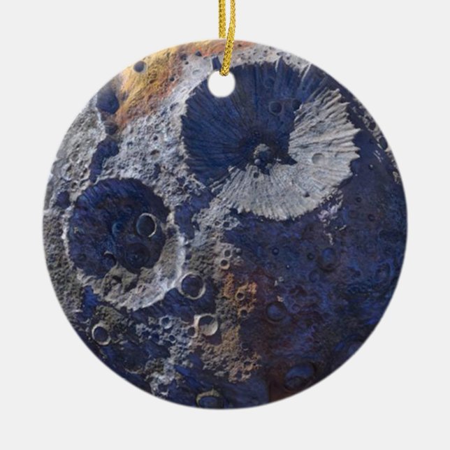 Scouting Mission to Asteroid 16 Psyche Ceramic Ornament (Front)