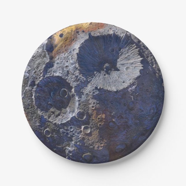 Scouting Mission to Asteroid 16 Psyche Paper Plate (Front)