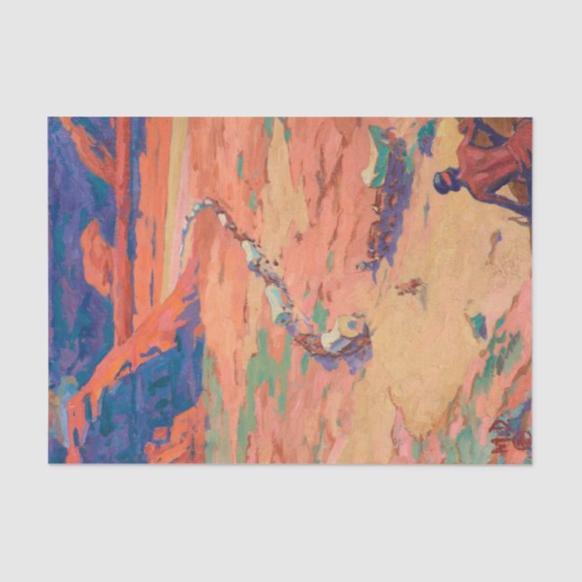 Scouting the Intruders by Maynard Dixon Tissue Paper (Front)