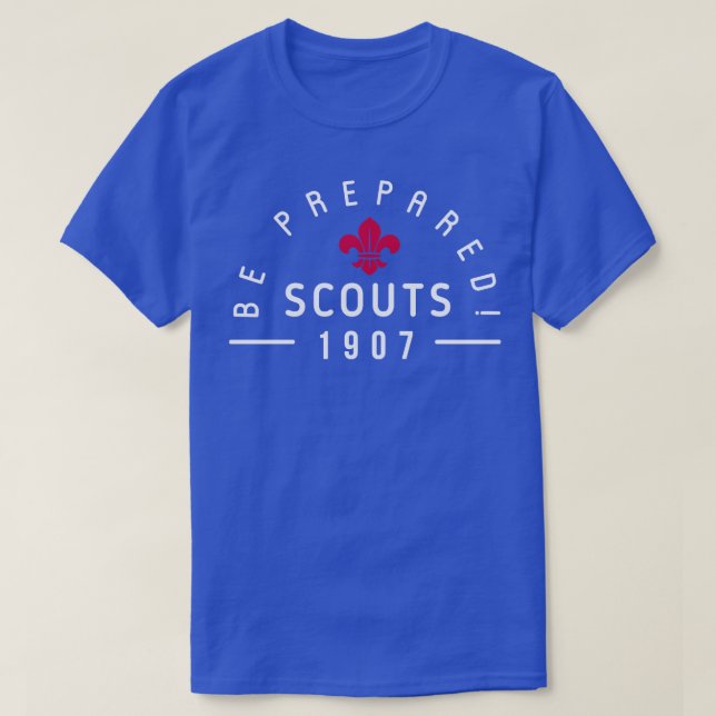 SCOUTS1907BE PREPARED white T-Shirt (Design Front)
