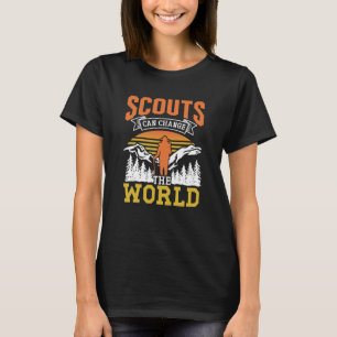 Scouts Can Change The World Hiking Outdoor Scoutin T-Shirt