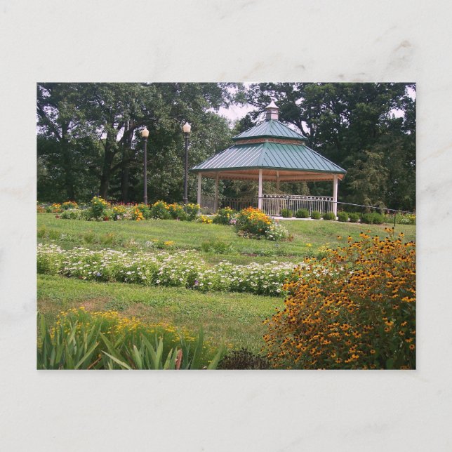 Scovill Gazebo, Decatur IL Postcard (Front)