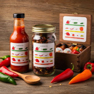 Scoville Heat Units Chili Pepper Chart  Square Sticker