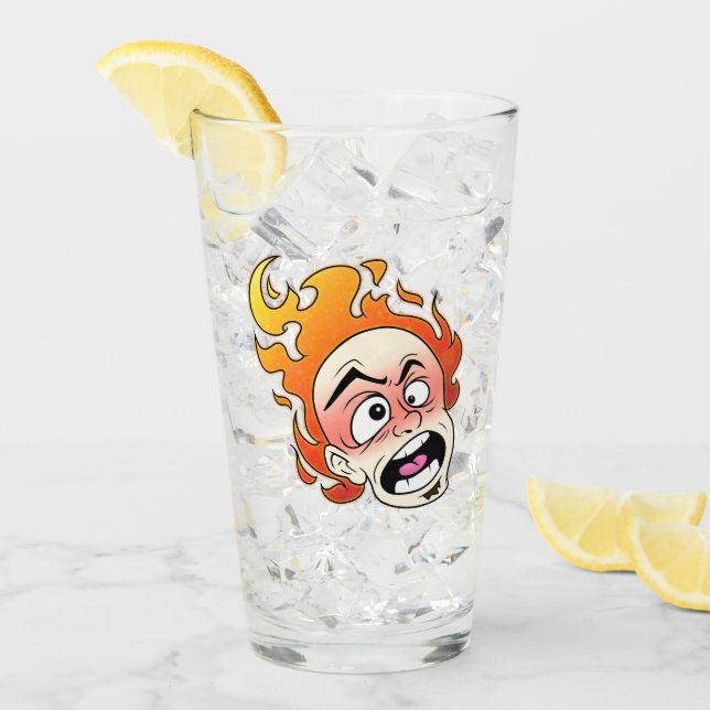 Scovillelicous Fire Head Glass Cup (Front Ice)