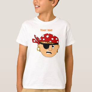 Scowling Boy Cute Pirate Stuff Customizable T-Shirt