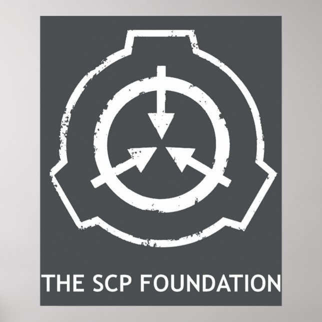 SCP Foundation logo white  Secure Contain Protect Poster (Front)