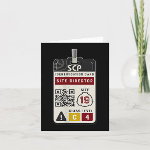 Scp Site Director Id Badge Costume  Card