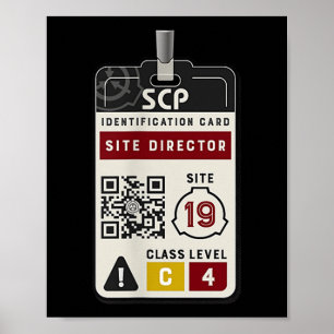 Scp Site Director Id Badge Costume  Poster