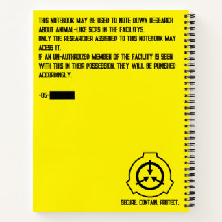 SCP Zoologist Notebook