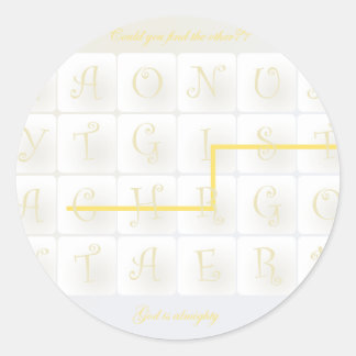 scrabble christ classic round sticker
