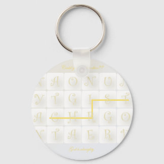 scrabble christ keychain