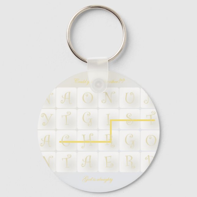 scrabble christ keychain (Front)