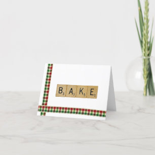 Scrabble Christmas Card - Bake
