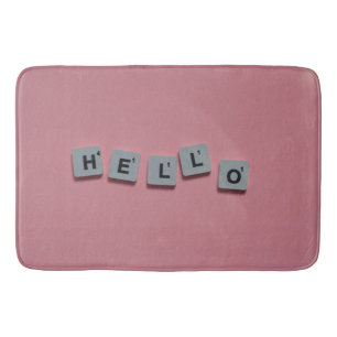 Scrabble Letter Bath Mat – Fun & Cozy Pink Design