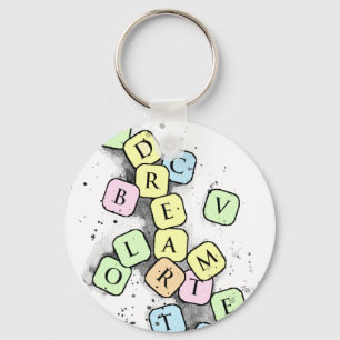 Scrabble letters keychain