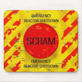 SCRAM Control, Nuclear Reactor Emergency Shutdown Mouse Pad