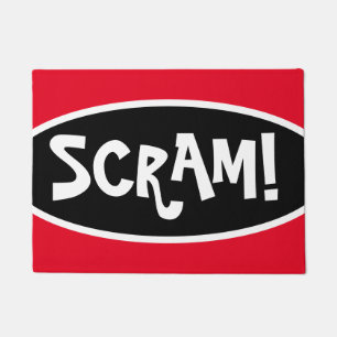 Scram! Crotchety Door Mat