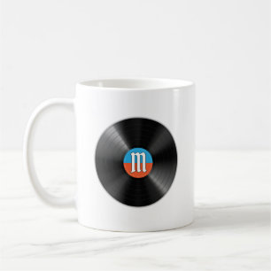Scramble Golf Dad Retro Vinyl Monogram Name Coffee Mug