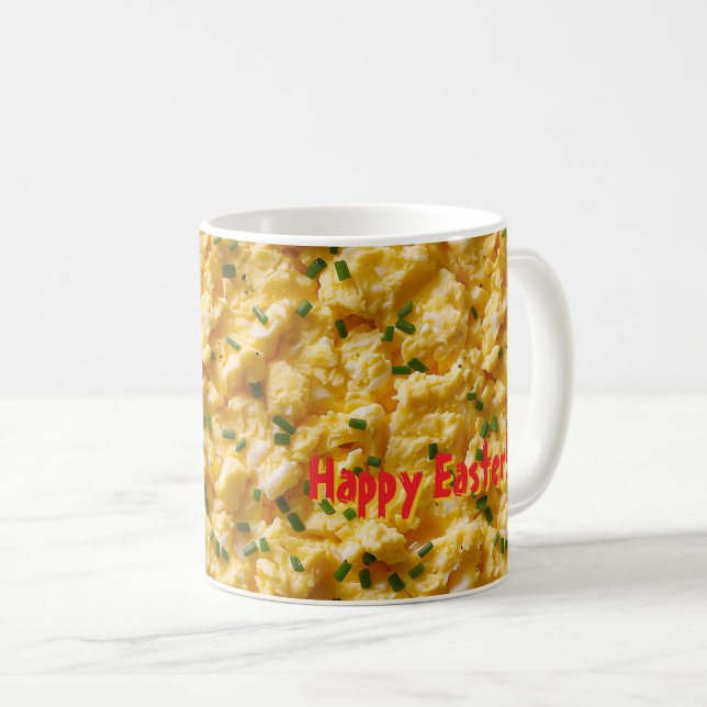 Scrambled Eggs – Funny Easter Breakfast Vibes Coffee Mug (Front Right)