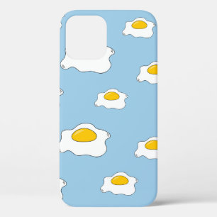 Scrambled eggs pattern. Seamless vintage backgroun iPhone 12 Case