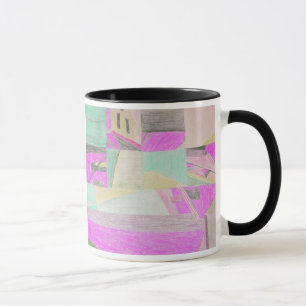 Scrambled scene--magenta mug