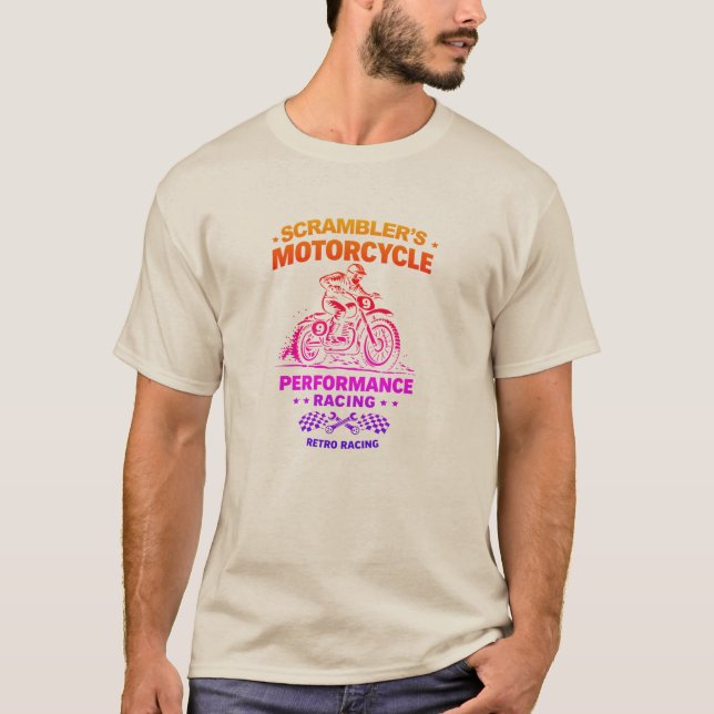 Scramblers Motorcycle Performance Colorful T-Shirt (Front)