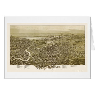 Scranton, carte panoramique de PA - 1890