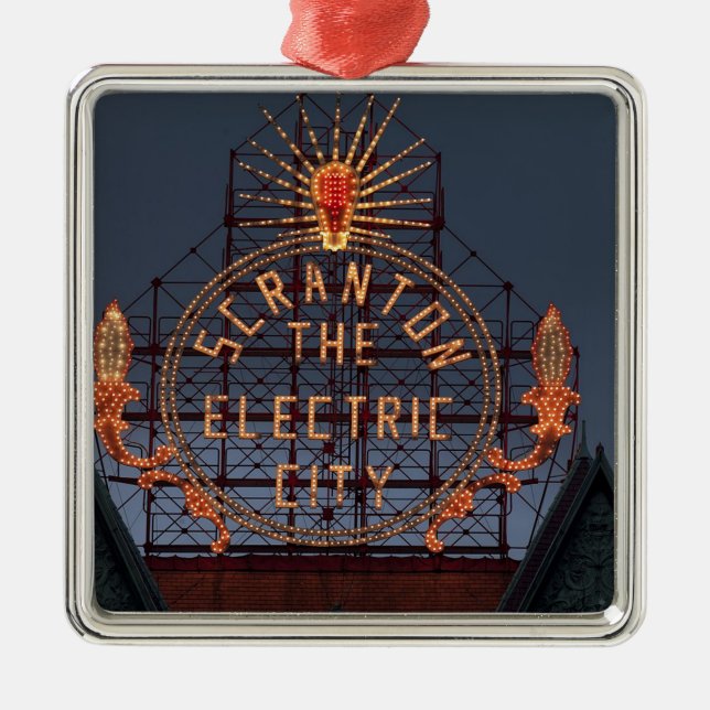 Scranton Electric City Metal Ornament (Front)