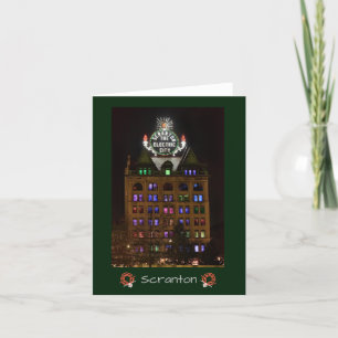 Scranton Holiday Lights Electric City Folded Card