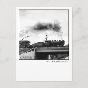 Scranton PA Postcard-Steam Engine Locomotive Postcard
