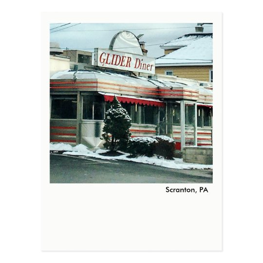Scranton PA Postcard-The Glider Diner Postcard